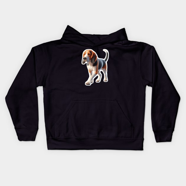 American English Coonhound Kids Hoodie by millersye